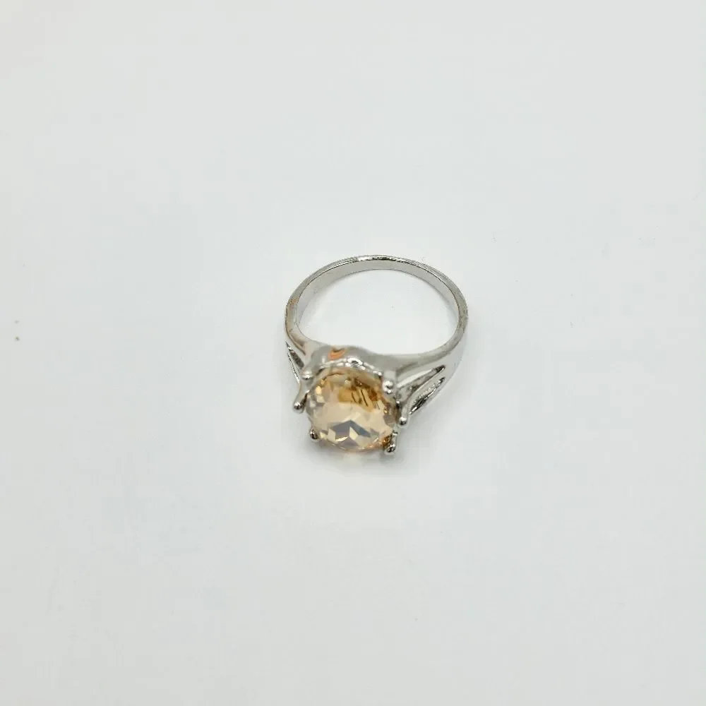 Vintage silver tangerine cocktail statement ring